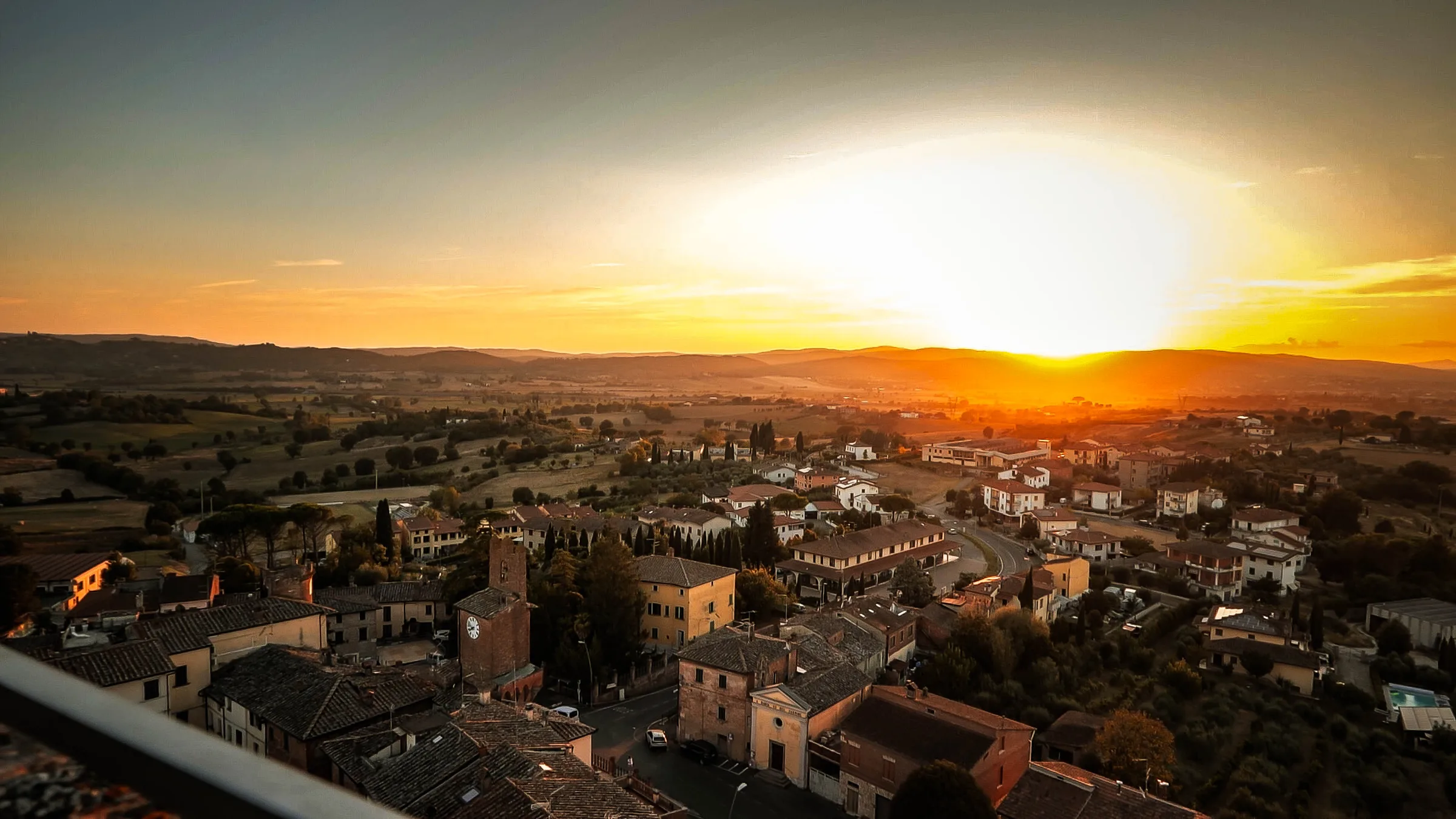 Tramonto sulla Valdichiana